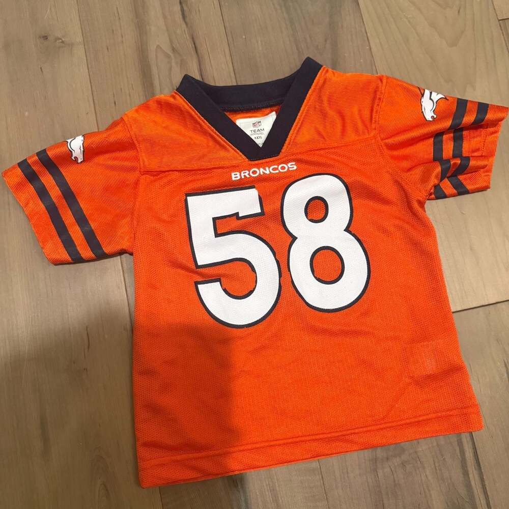 NFL Team Apparel Denver Broncos Von Miller #58 Toddler Orange Football Jersey Si